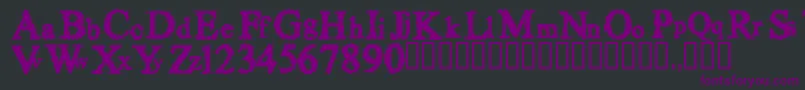 Fuzzy Font – Purple Fonts on Black Background