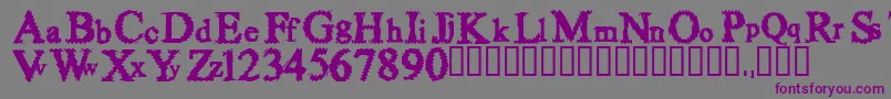 Fuzzy-fontti – violetit fontit harmaalla taustalla