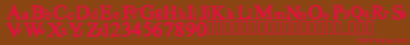 Шрифт Fuzzy – красные шрифты на коричневом фоне