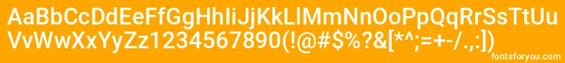 Quicktech Font – White Fonts on Orange Background