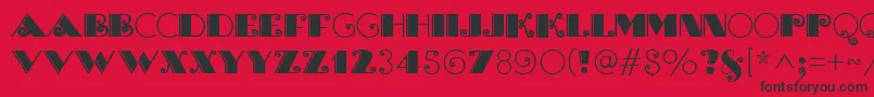 BrasileiroOneMedium Font – Black Fonts on Red Background