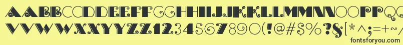 BrasileiroOneMedium Font – Black Fonts on Yellow Background