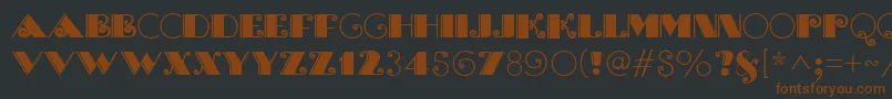 Czcionka BrasileiroOneMedium – brązowe czcionki na czarnym tle