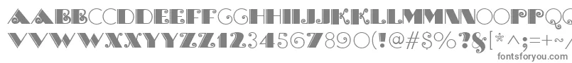 フォントBrasileiroOneMedium – 白い背景に灰色の文字