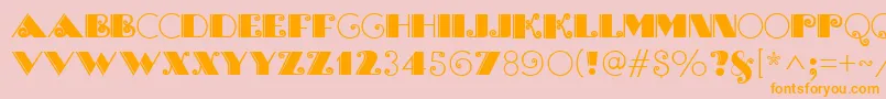 BrasileiroOneMedium Font – Orange Fonts on Pink Background