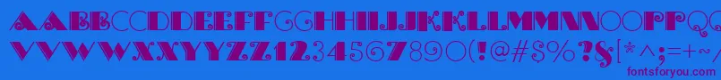 More about BrasileiroOneMedium Font BrasileiroOneMedium Font – Purple Fonts on Blue Background