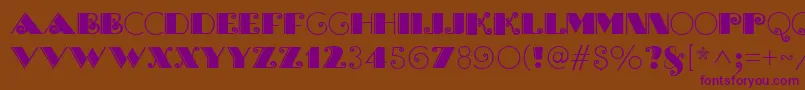 BrasileiroOneMedium Font – Purple Fonts on Brown Background