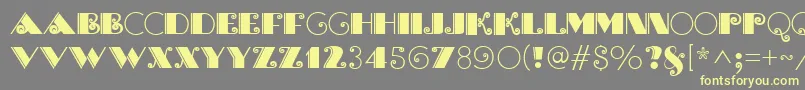 BrasileiroOneMedium Font – Yellow Fonts on Gray Background