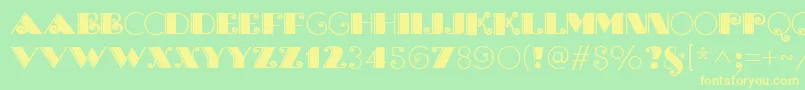 BrasileiroOneMedium Font – Yellow Fonts on Green Background
