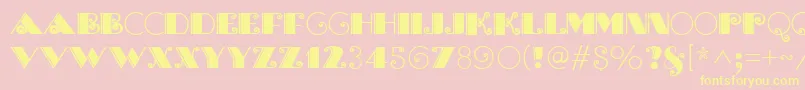 BrasileiroOneMedium Font – Yellow Fonts on Pink Background