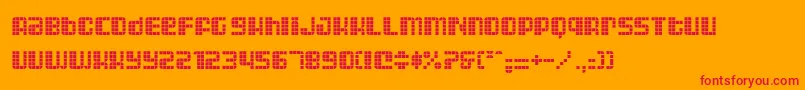 Astrii Font – Red Fonts on Orange Background