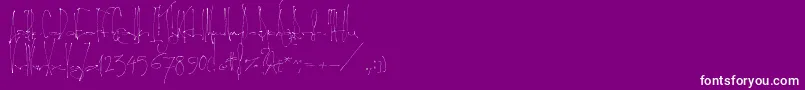 Weitere Informationen zur Lyricsmovement-Schriftart Lyricsmovement-Schriftart – Weiße Schriften auf violettem Hintergrund