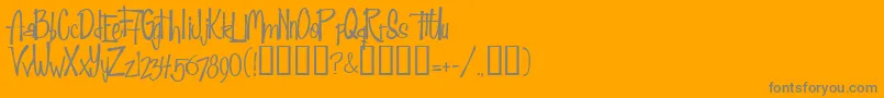 フォントFabulous50sNormal – オレンジの背景に灰色の文字