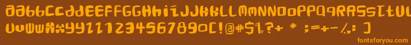 Roaringtwentiestwo Font – Orange Fonts on Brown Background