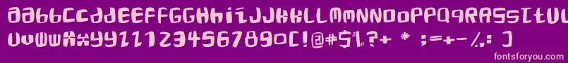 Roaringtwentiestwo Font – Pink Fonts on Purple Background