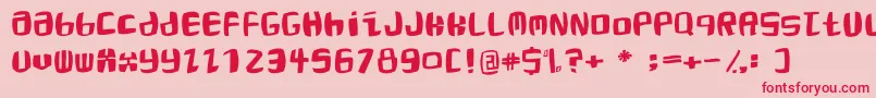 Roaringtwentiestwo Font – Red Fonts on Pink Background