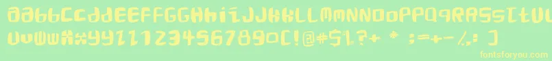 Roaringtwentiestwo Font – Yellow Fonts on Green Background