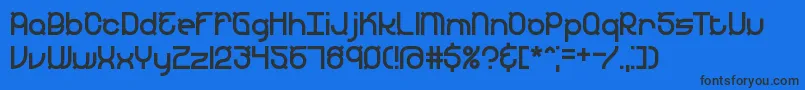 YearendBrk Font – Black Fonts on Blue Background