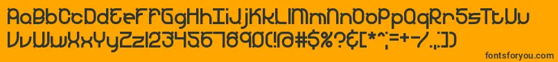 YearendBrk Font – Black Fonts on Orange Background