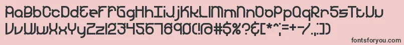 フォントYearendBrk – ピンクの背景に黒い文字