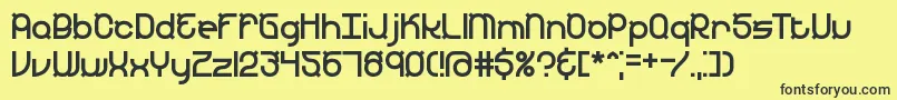 YearendBrk Font – Black Fonts on Yellow Background