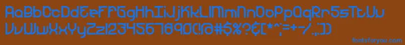 フォントYearendBrk – 茶色の背景に青い文字