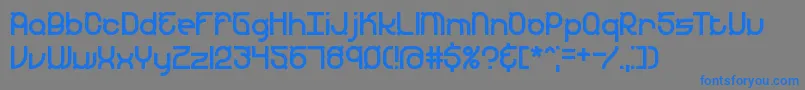 フォントYearendBrk – 灰色の背景に青い文字