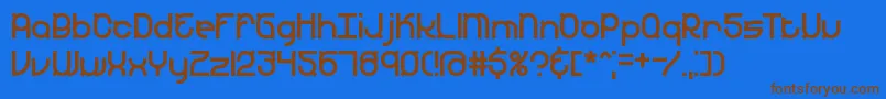 YearendBrk Font – Brown Fonts on Blue Background
