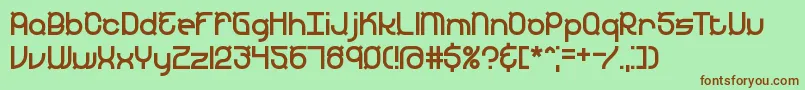 YearendBrk Font – Brown Fonts on Green Background