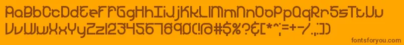 YearendBrk Font – Brown Fonts on Orange Background