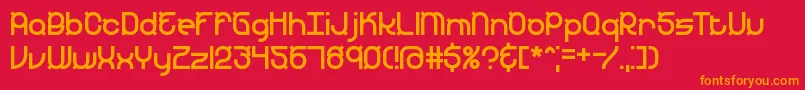 YearendBrk Font – Orange Fonts on Red Background