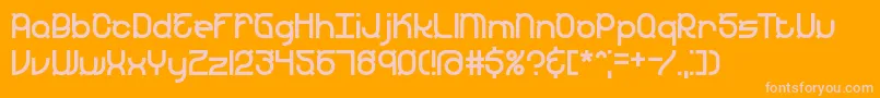 YearendBrk Font – Pink Fonts on Orange Background