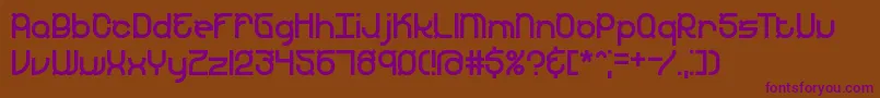 YearendBrk-fontti – violetit fontit ruskealla taustalla