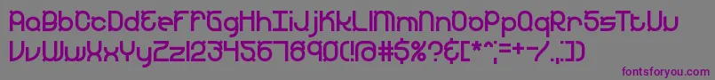YearendBrk-fontti – violetit fontit harmaalla taustalla