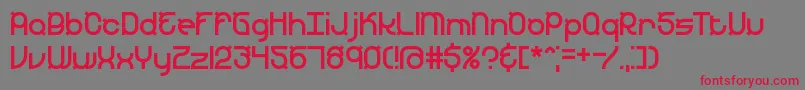 YearendBrk Font – Red Fonts on Gray Background