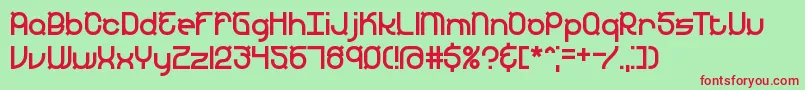 Шрифт YearendBrk – красные шрифты на зелёном фоне