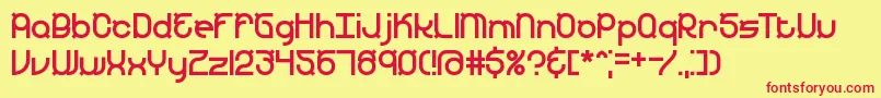 YearendBrk Font – Red Fonts on Yellow Background