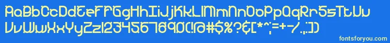 YearendBrk Font – Yellow Fonts on Blue Background