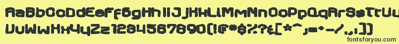 Axaxaxink Font – Black Fonts on Yellow Background