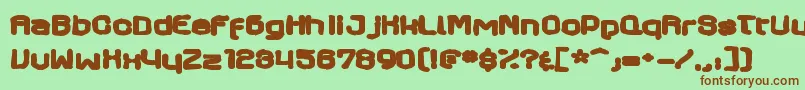 Axaxaxink Font – Brown Fonts on Green Background