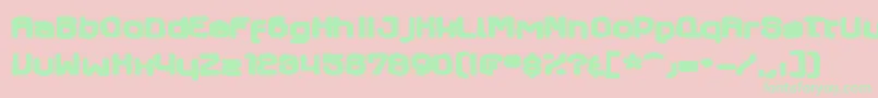 Axaxaxink-Schriftart – Grüne Schriften auf rosa Hintergrund