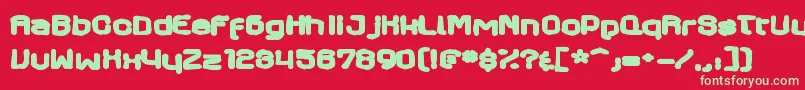 Axaxaxink Font – Green Fonts on Red Background