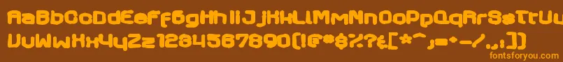 Axaxaxink Font – Orange Fonts on Brown Background