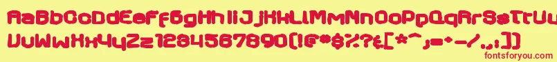 Axaxaxink Font – Red Fonts on Yellow Background