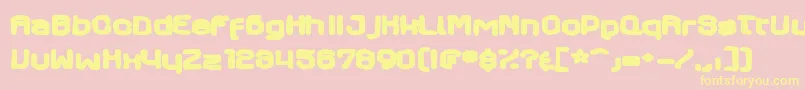 Axaxaxink Font – Yellow Fonts on Pink Background