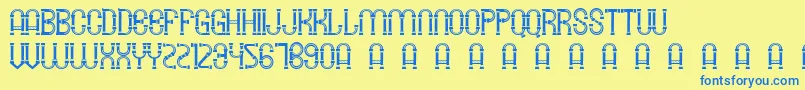 SmgLawangSewu Font – Blue Fonts on Yellow Background
