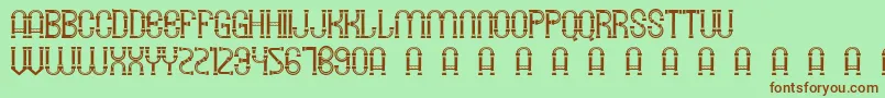 SmgLawangSewu Font – Brown Fonts on Green Background