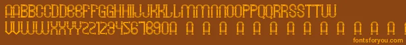 SmgLawangSewu Font – Orange Fonts on Brown Background