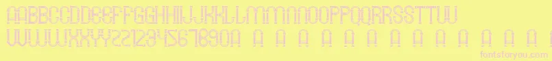 SmgLawangSewu Font – Pink Fonts on Yellow Background