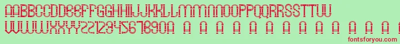 SmgLawangSewu Font – Red Fonts on Green Background